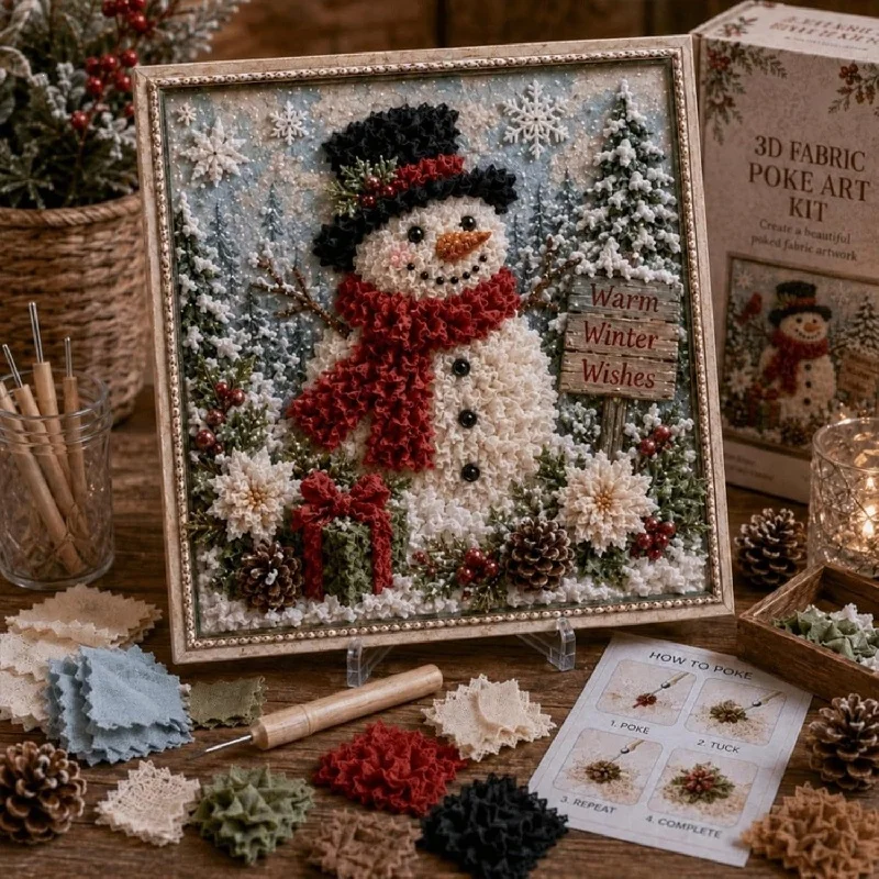 Vintage Christmas Fabric Poke  - Embroidery Craft ulasan dan harga