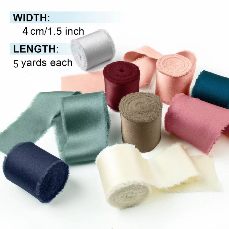 Silk Satin Ribbon 3 Roll Woode - Organza Ribbon Spool ulasan dan harga