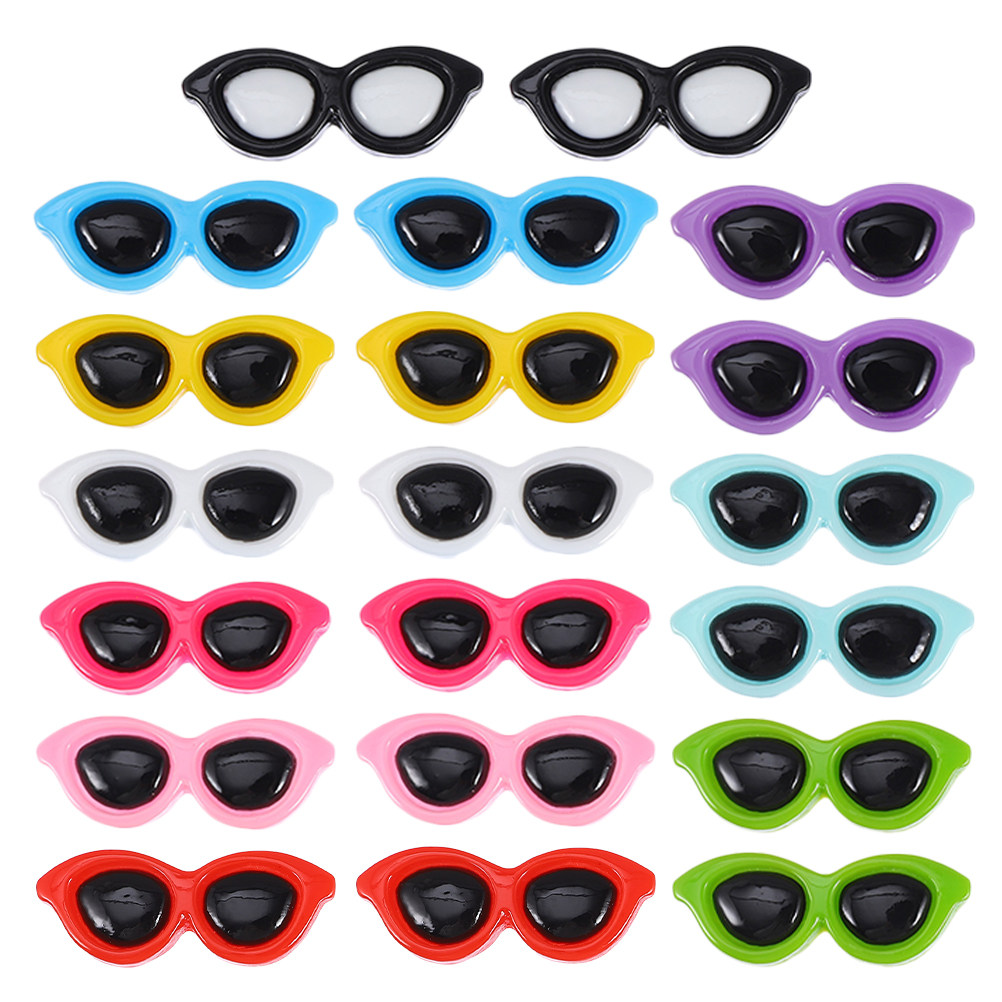 20Pcs Half-Round Mini Sunglass - Embellishments For Scrapbooking ulasan dan harga